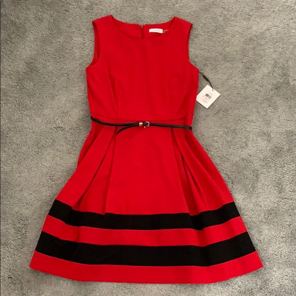 Red & Black Calvin Klein Dress